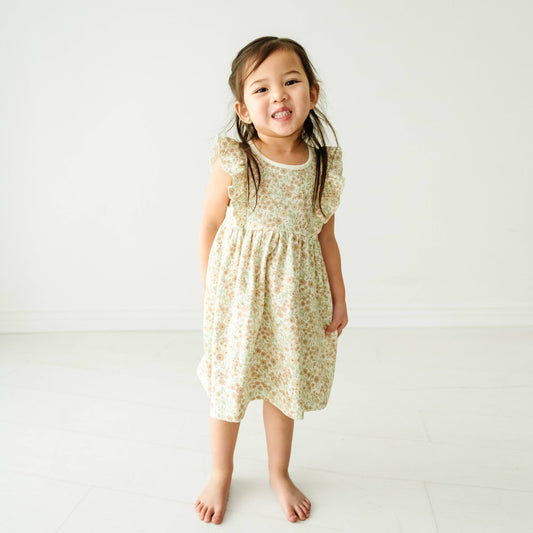 Makemake Organics - Organic Flutter Dress - Summer Floral