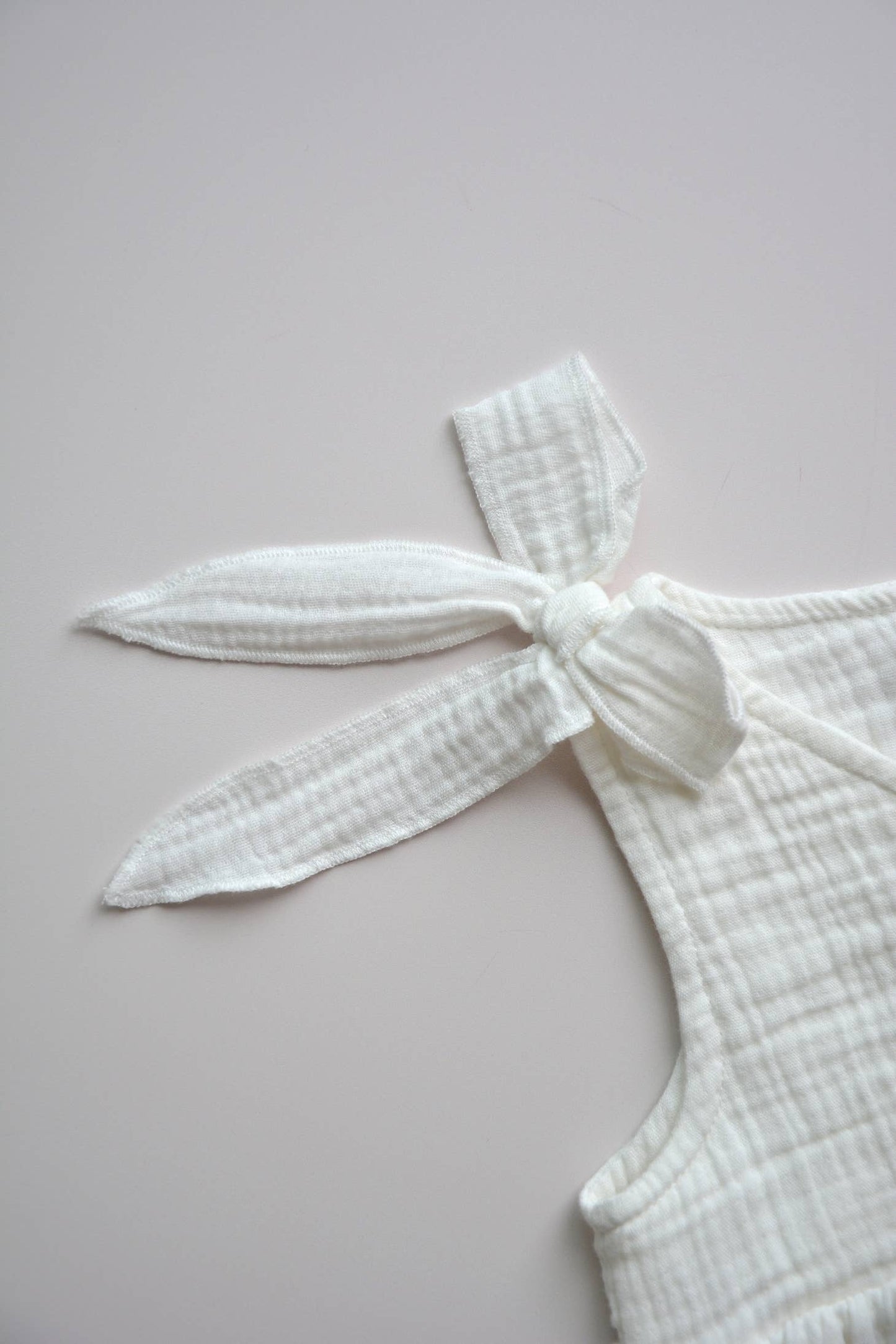 Esmee Muslin Shoulder Tie Dress - Rust or White