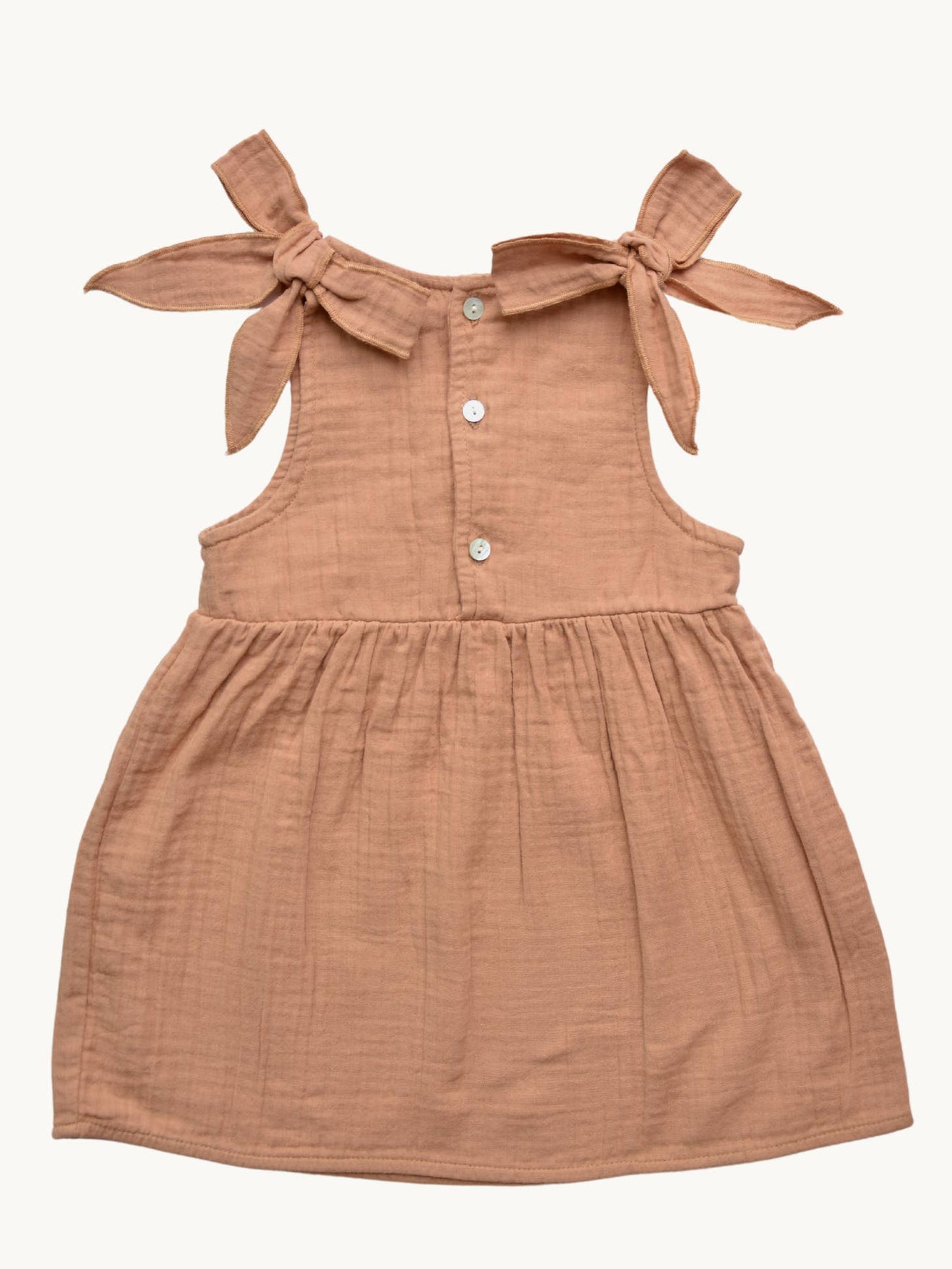 Esmee Muslin Shoulder Tie Dress - Rust or White