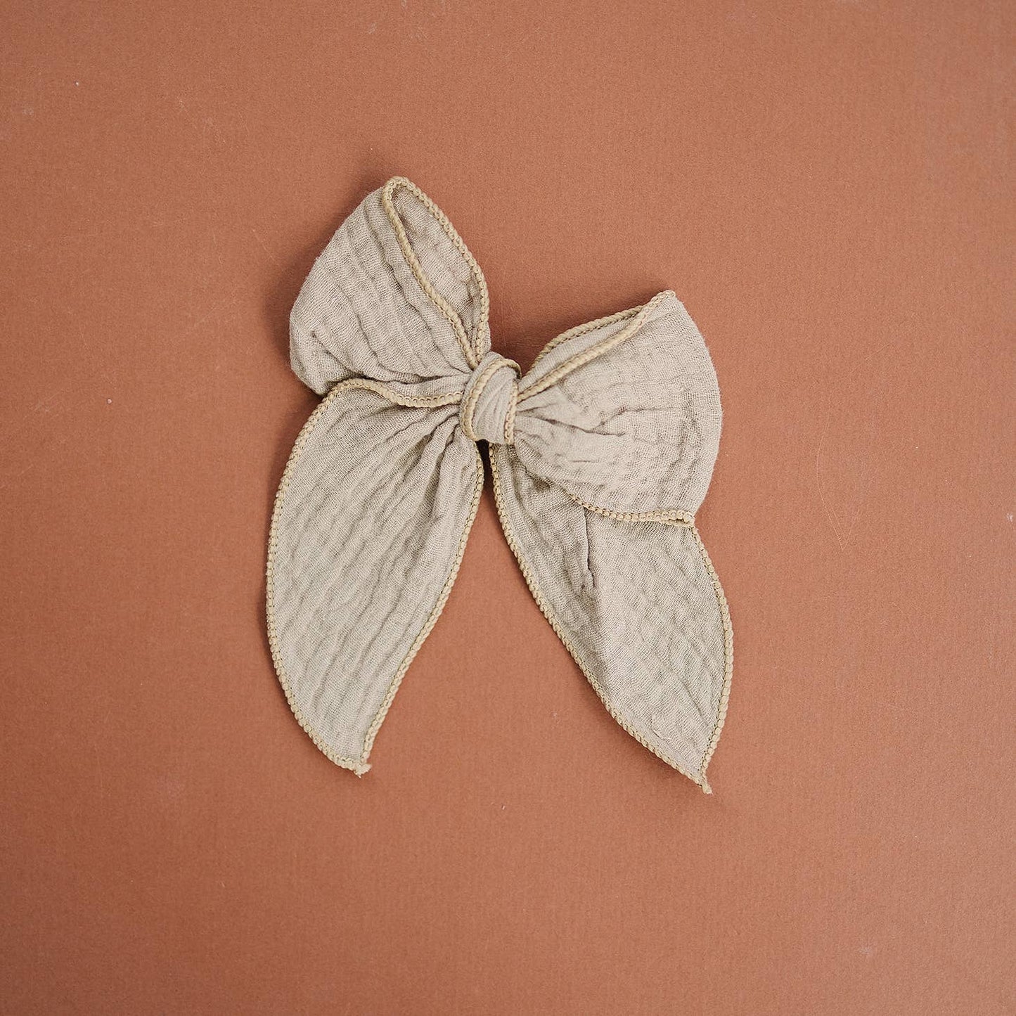 Gauze Linen Hair Bow - Multiple Colors Available