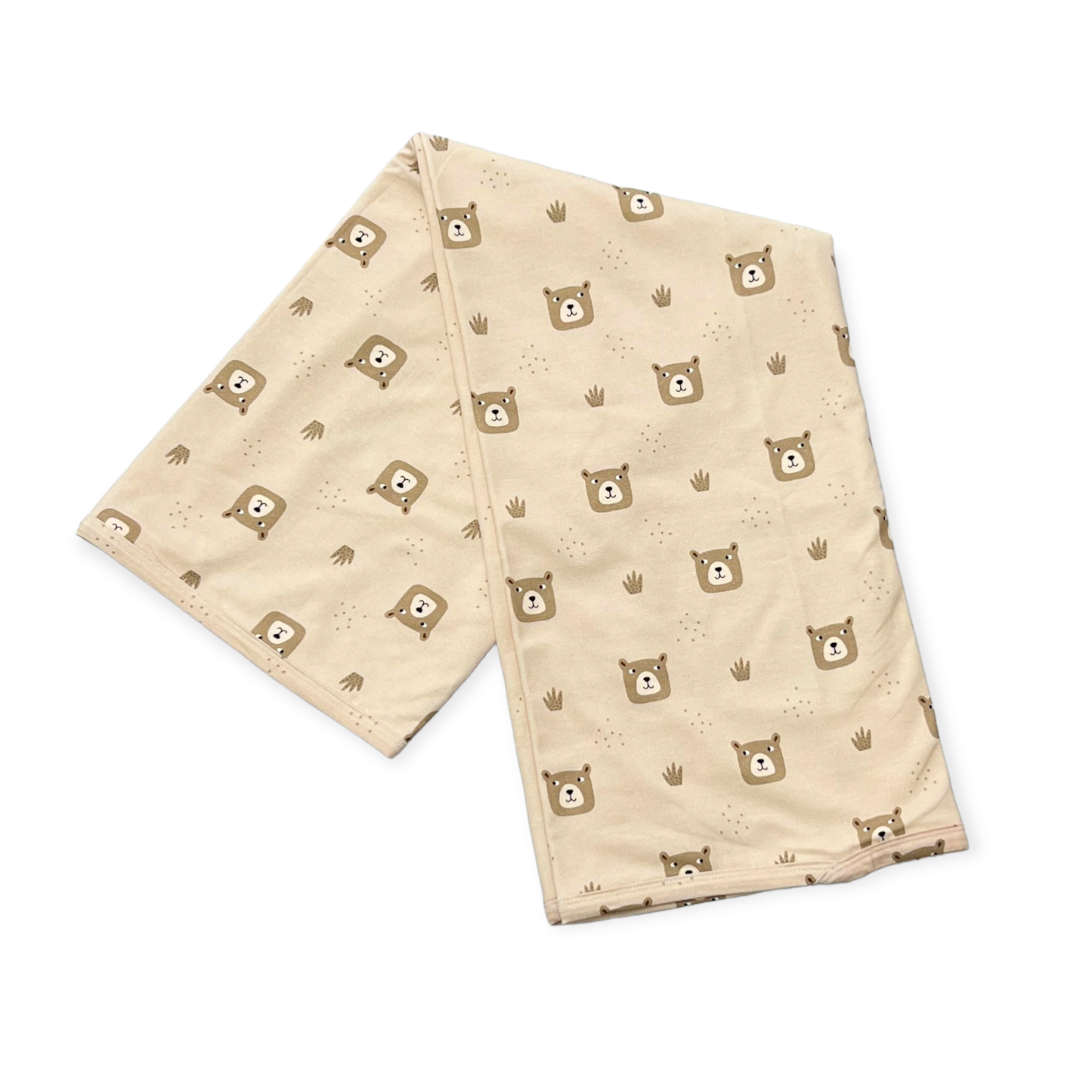 Bear Print Organic Jersey Baby Blanket