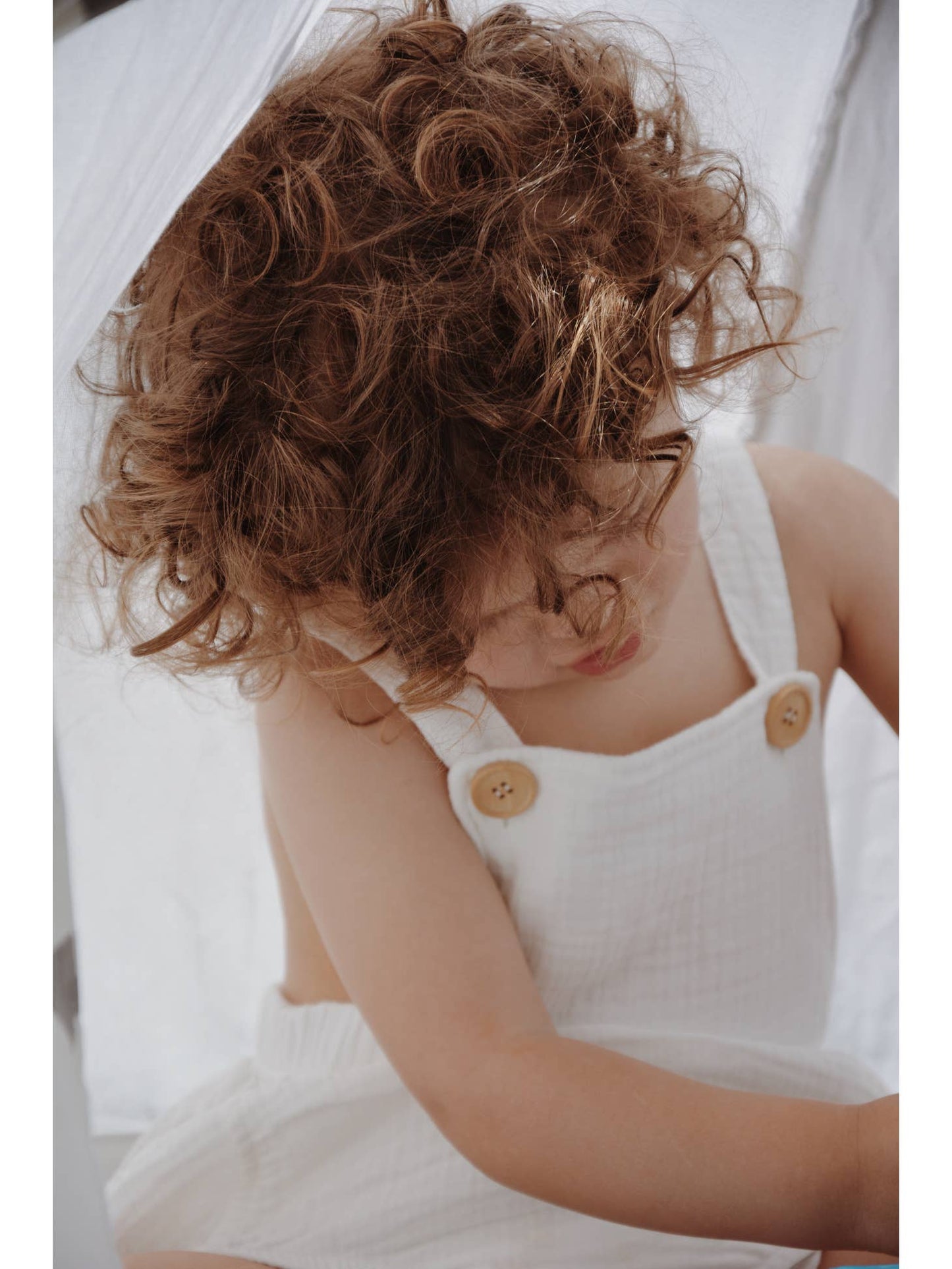 Avery Muslin Romper - Macadamia or White