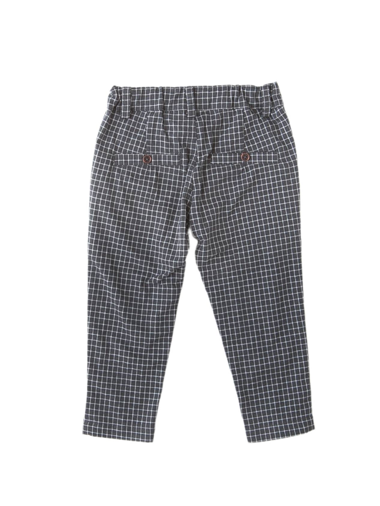 Henry Boys Check Trousers - Grey Forest Check