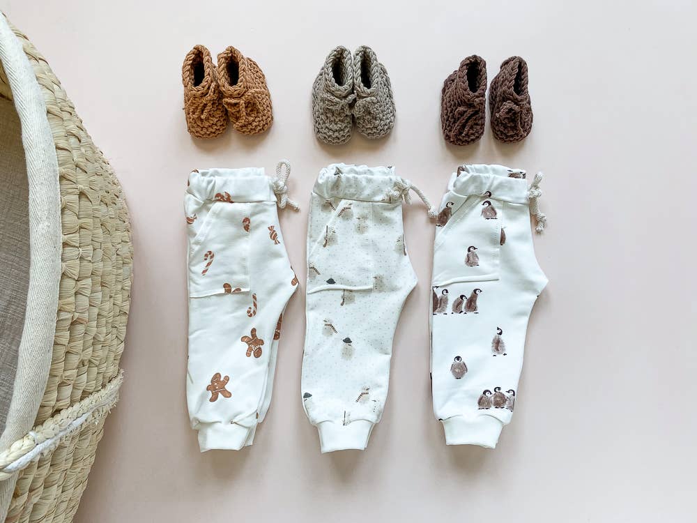 Winter Prints Sweatpants - Gingerbread or Penguins