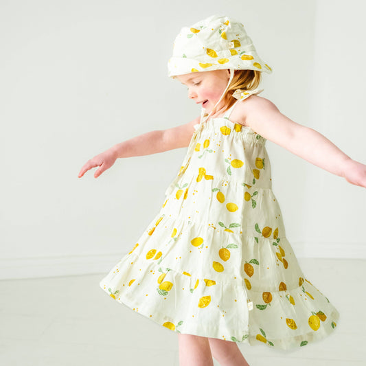 Makemake Organics - Organic Tiered Strap Dress - Citron