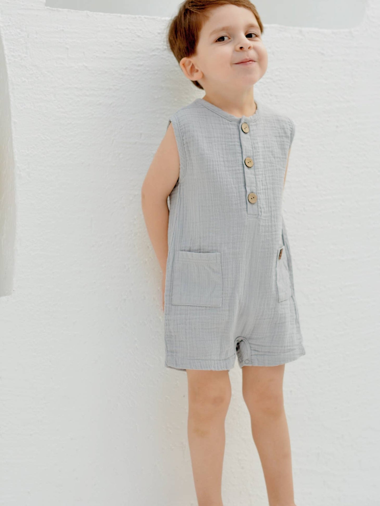 Oscar Front Pocket Muslin Jumpsuit