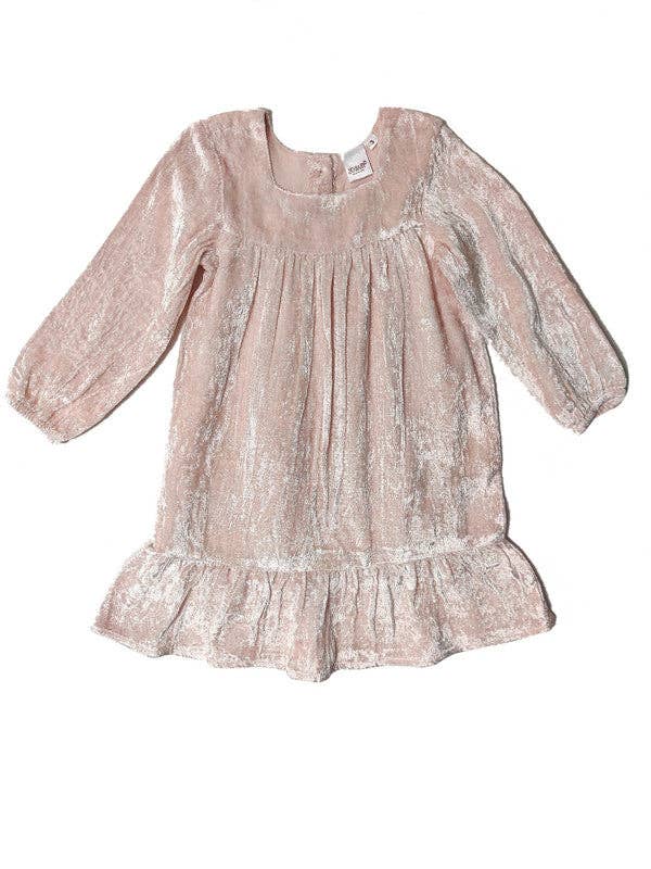 Baby Pink Velvet Dress