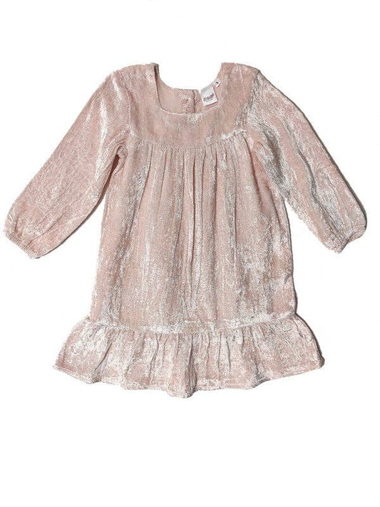 Baby Pink Velvet Dress
