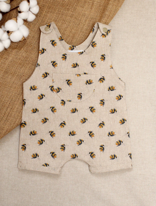 AshleyRose - Bumble Bee Print Short Dungarees