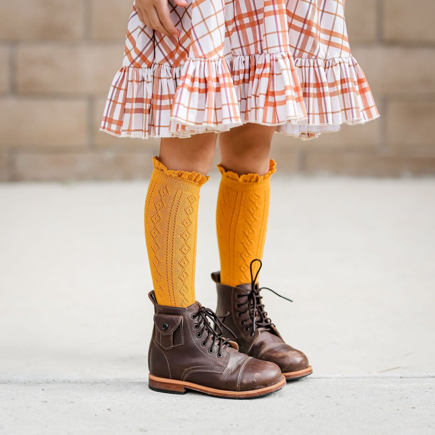 Little Stocking Co. Fall Fancy Lace Top Knee High Socks - Assorted Colors