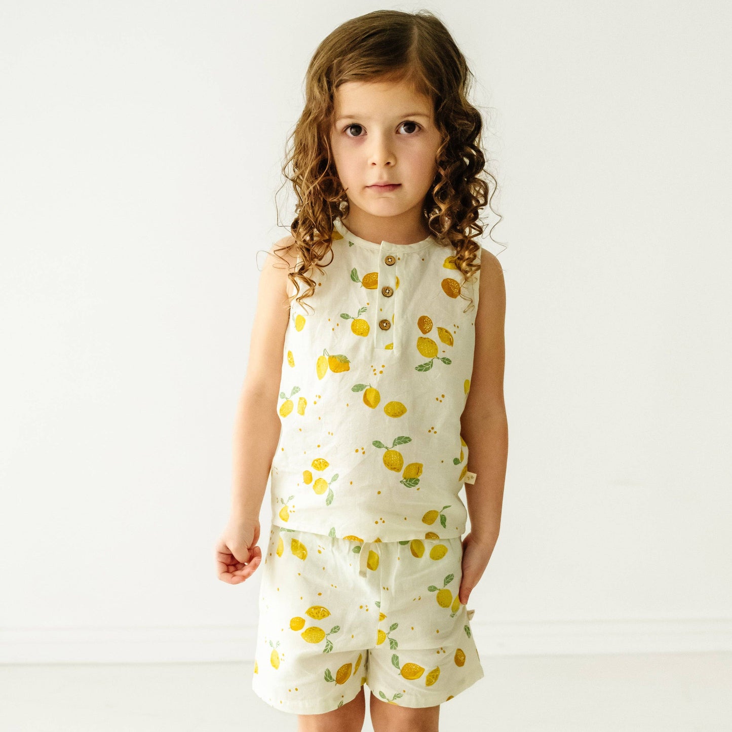 Makemake Organics - Organic Tank and Shorts Set - Citron
