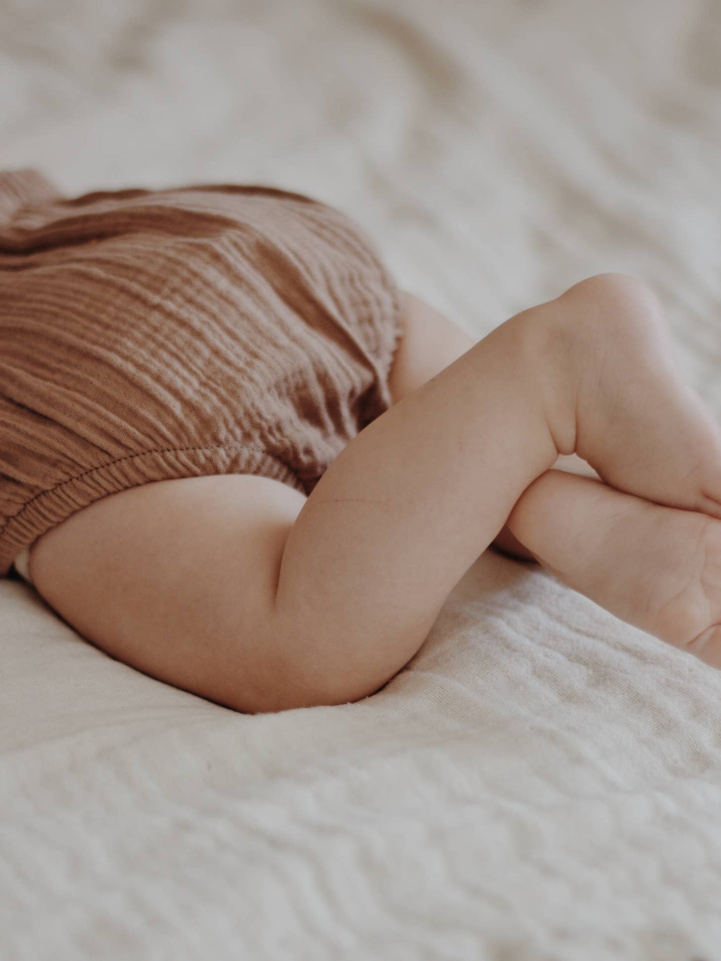 Avery Muslin Romper - Macadamia or White
