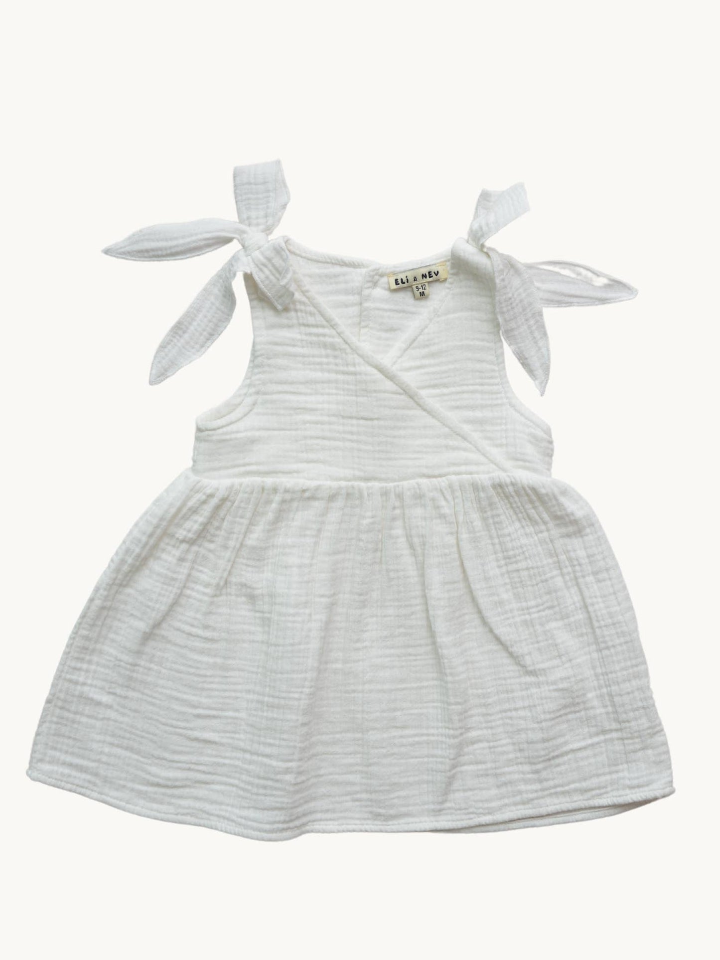 Esmee Muslin Shoulder Tie Dress - Rust or White