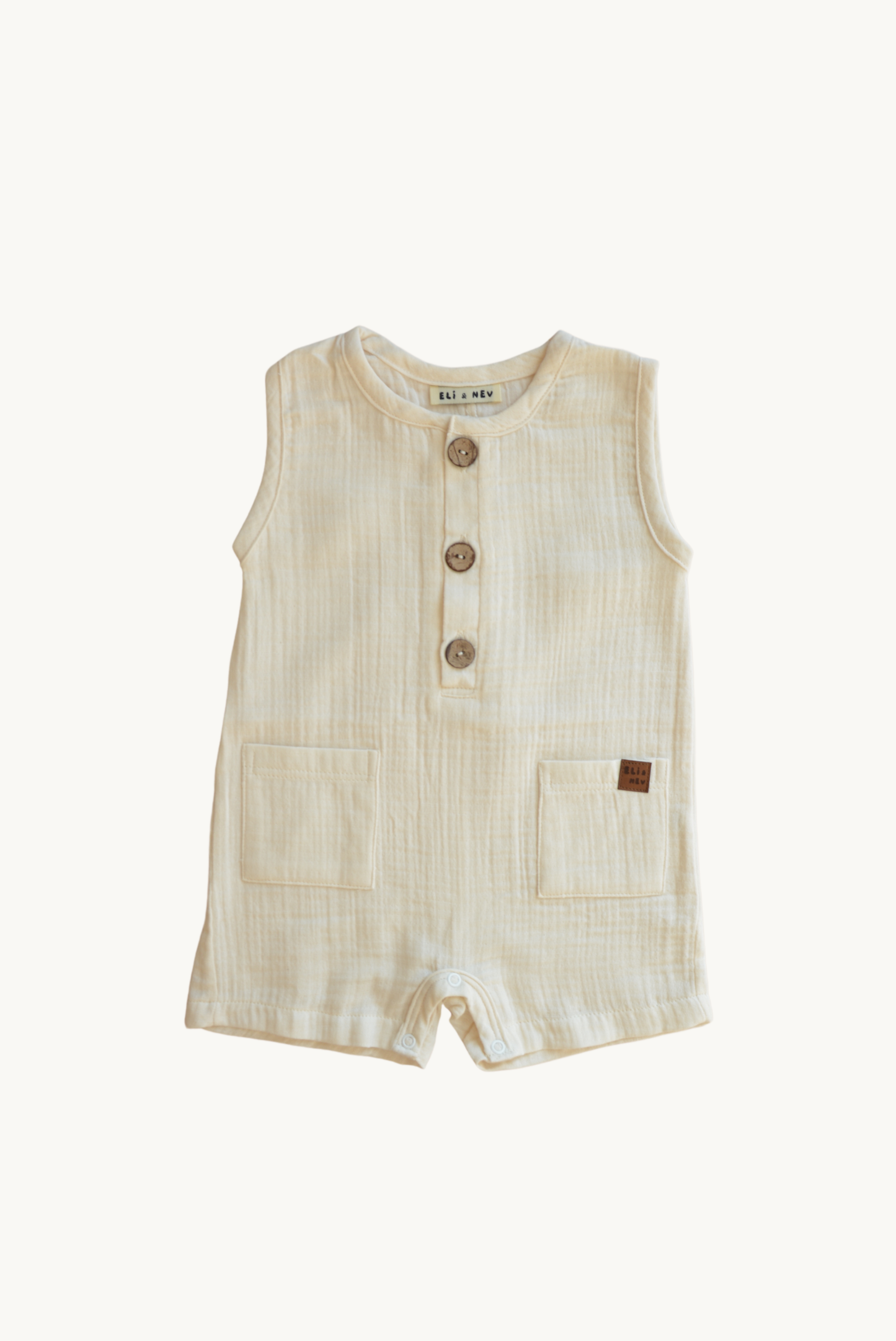 Oscar Front Pocket Muslin Jumpsuit