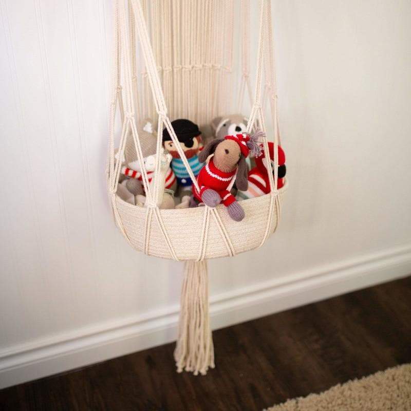 Finn & Emma Macrame Toy Hanging Basket