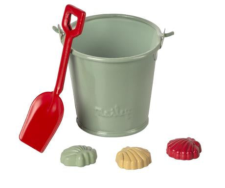 PREORDER Maileg Beach Set - Shovel, Bucket & Shells, Children's Accessories - turquoise, llc