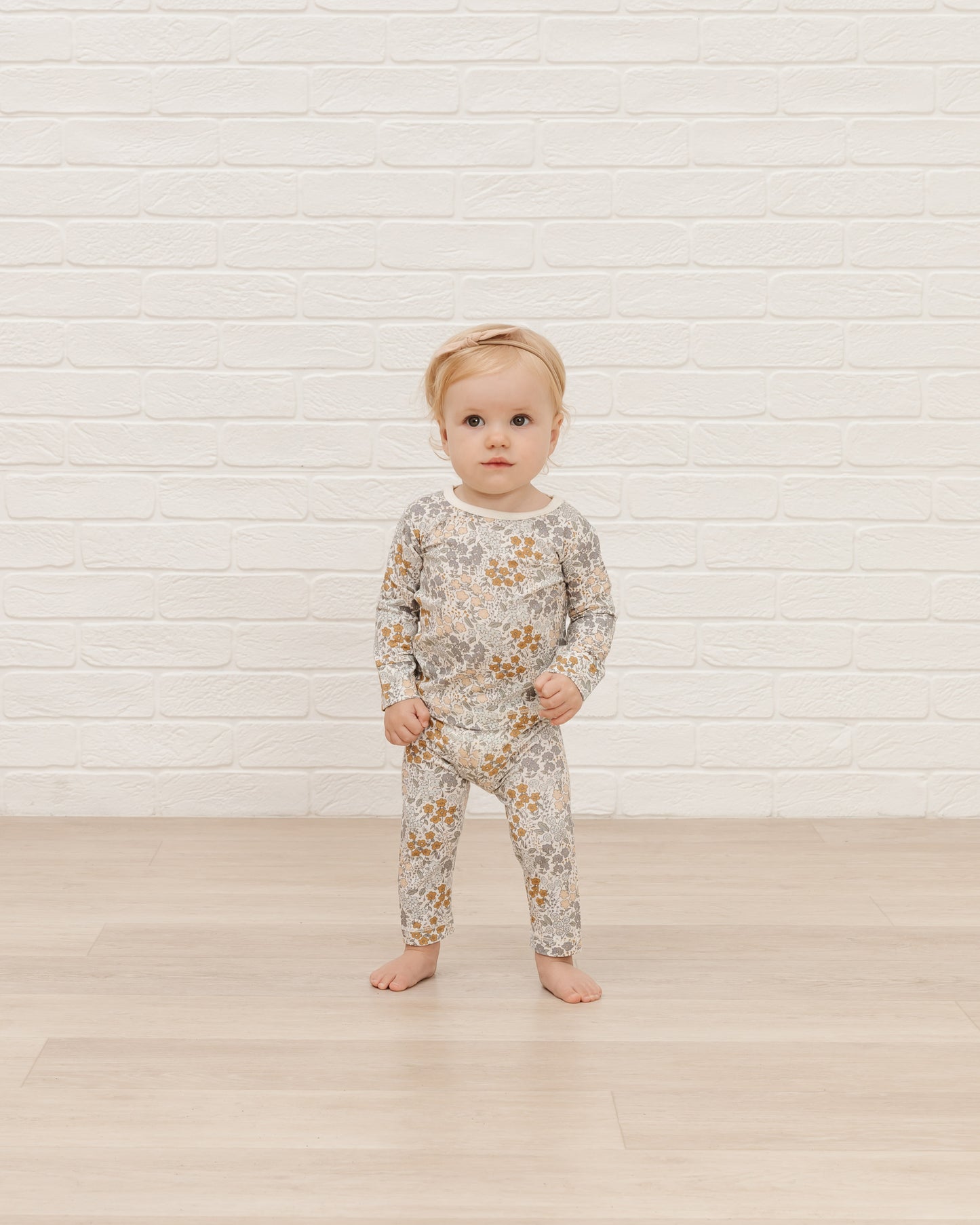 Quincy Mae Bamboo Long Sleeve Tee - Garden, Cheetah or Night Sky
