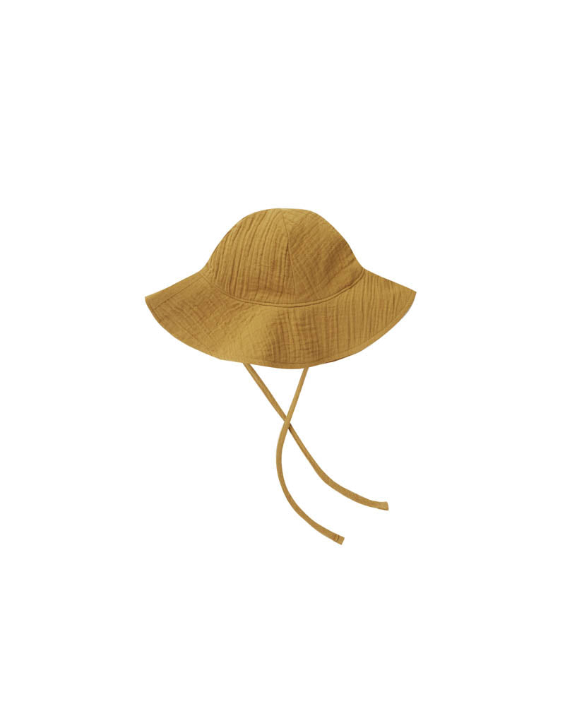 Rylee + Cru Floppy Sun Hat - Gold, Grey Stripe
