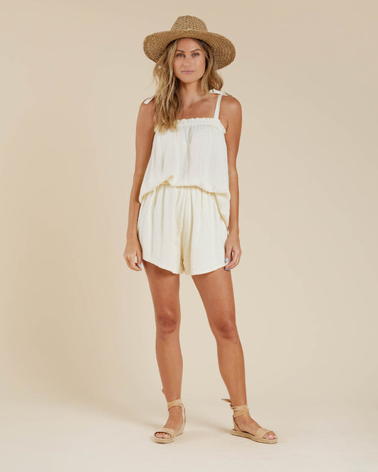 Rylee + Cru Women's Ivory Remi Shorts