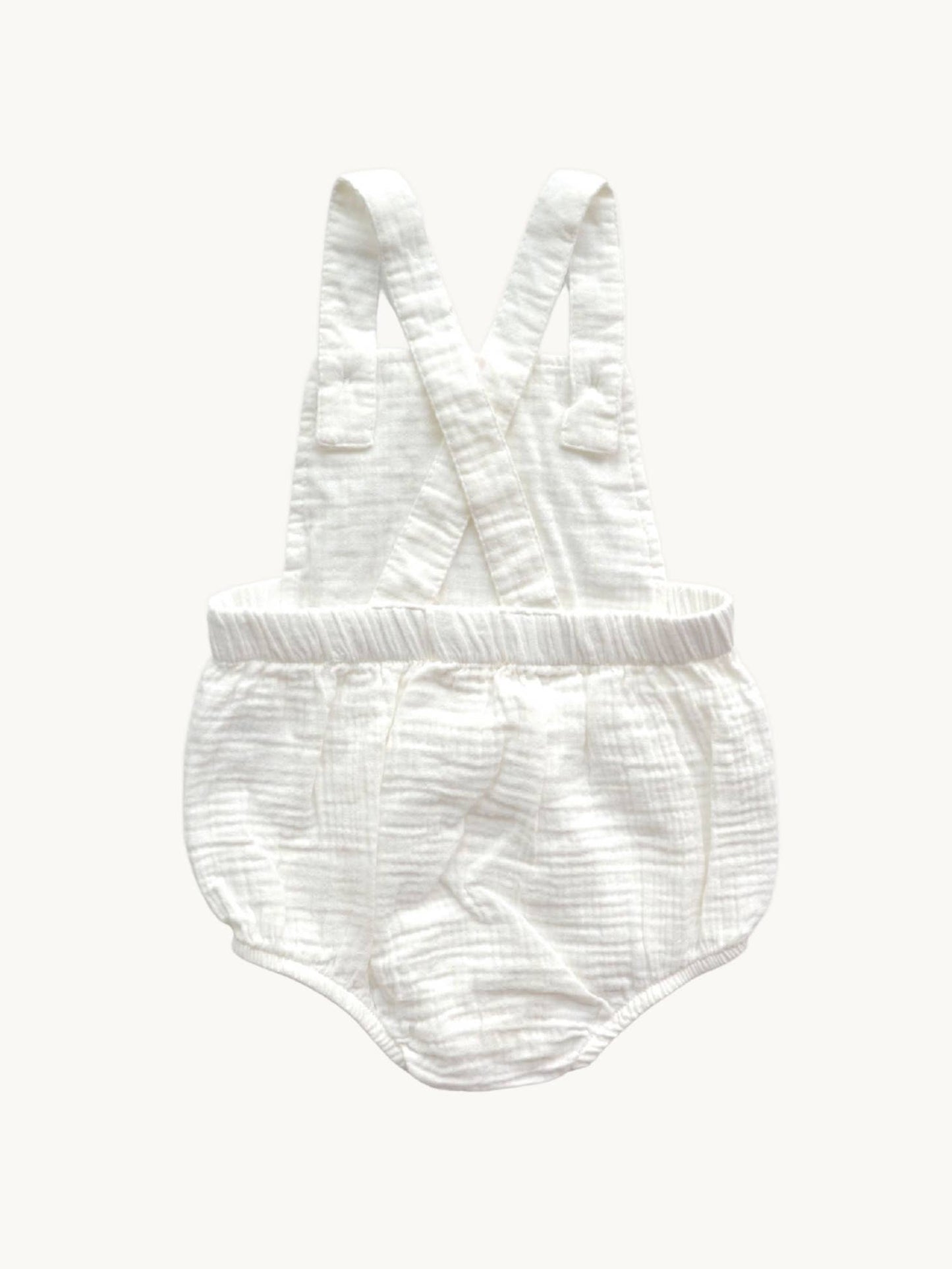 Avery Muslin Romper - Macadamia or White