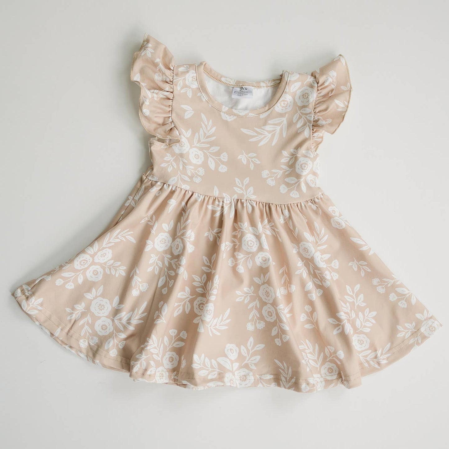 Natural Floral Girls Dress