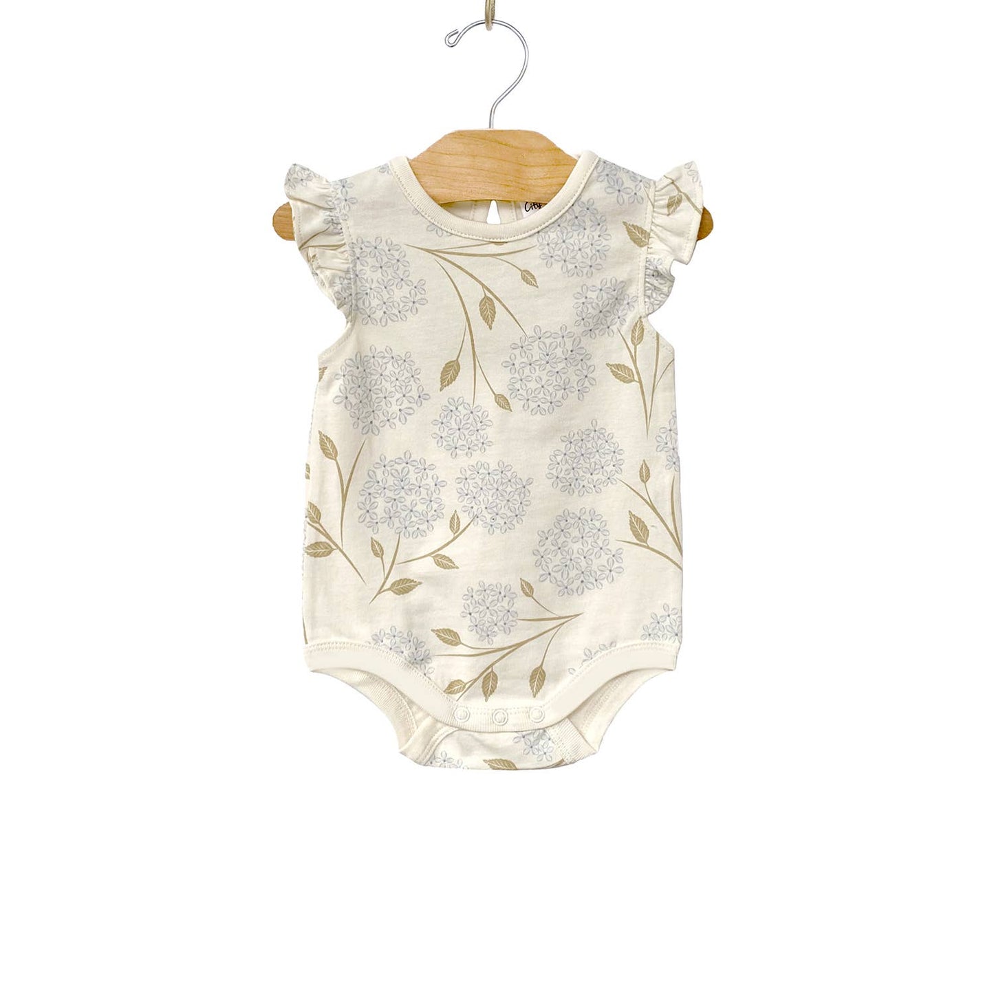 City Mouse Studio - Flutter Sleeve Bodysuit- Hydrangea