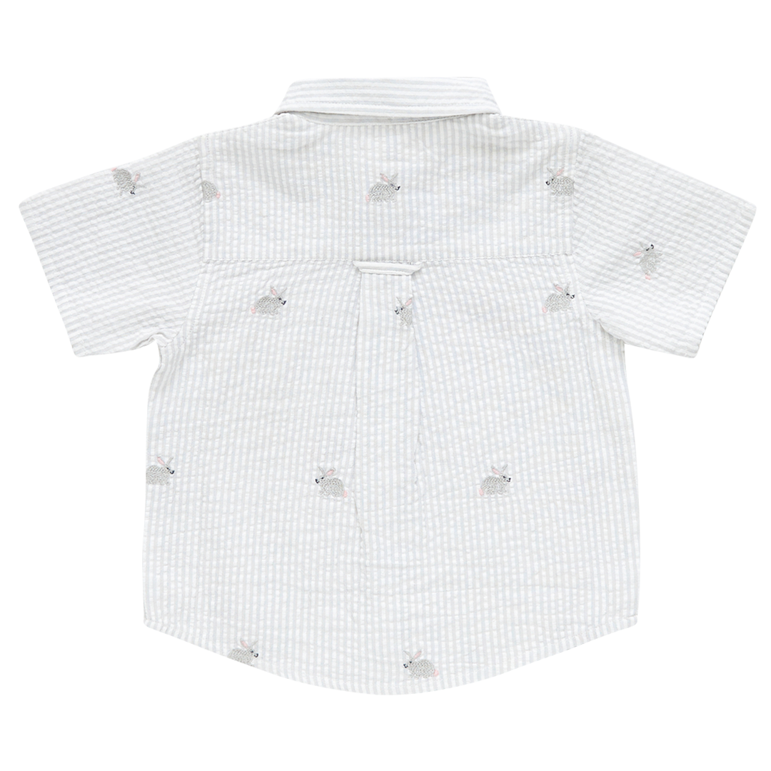 Pink Chicken Bunny Embroidery Jack Shirt