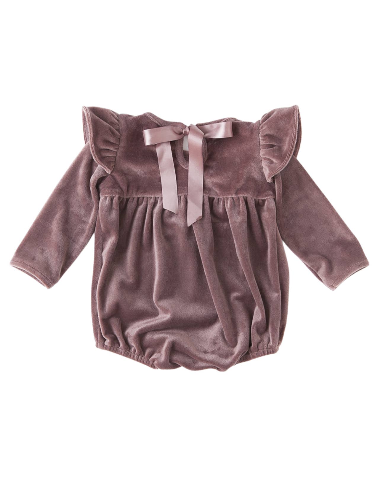 Milana Winged Velour Playsuit - Thistle