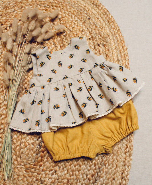 AshleyRose - Bumble Bee Top And Bloomer Set