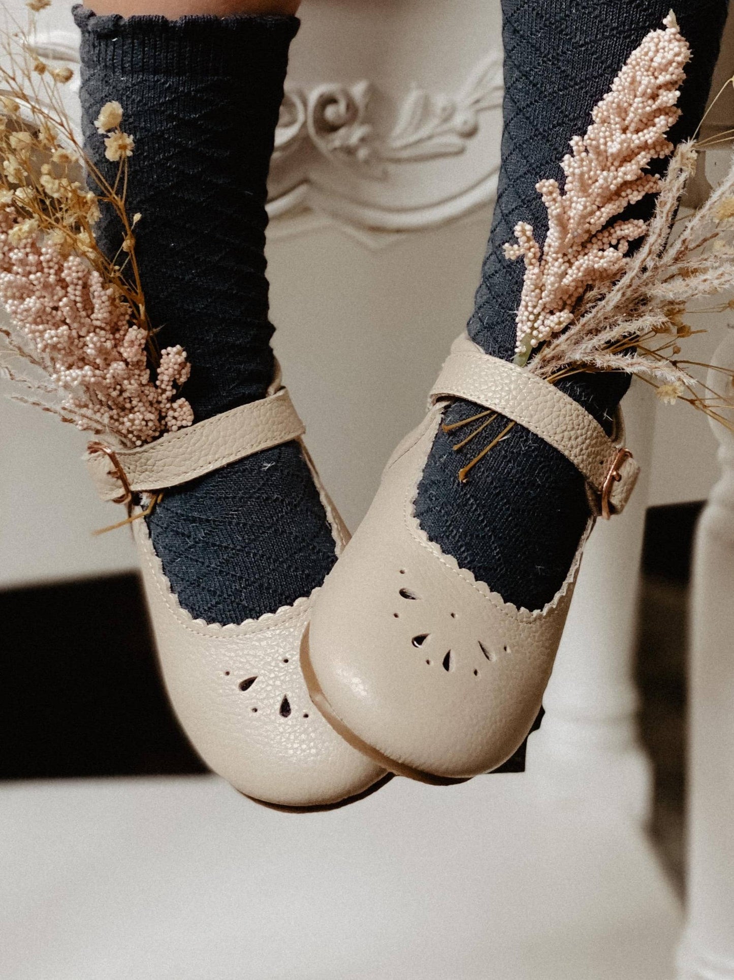 Picnic Knee-High Socks - Azure or Macaroon
