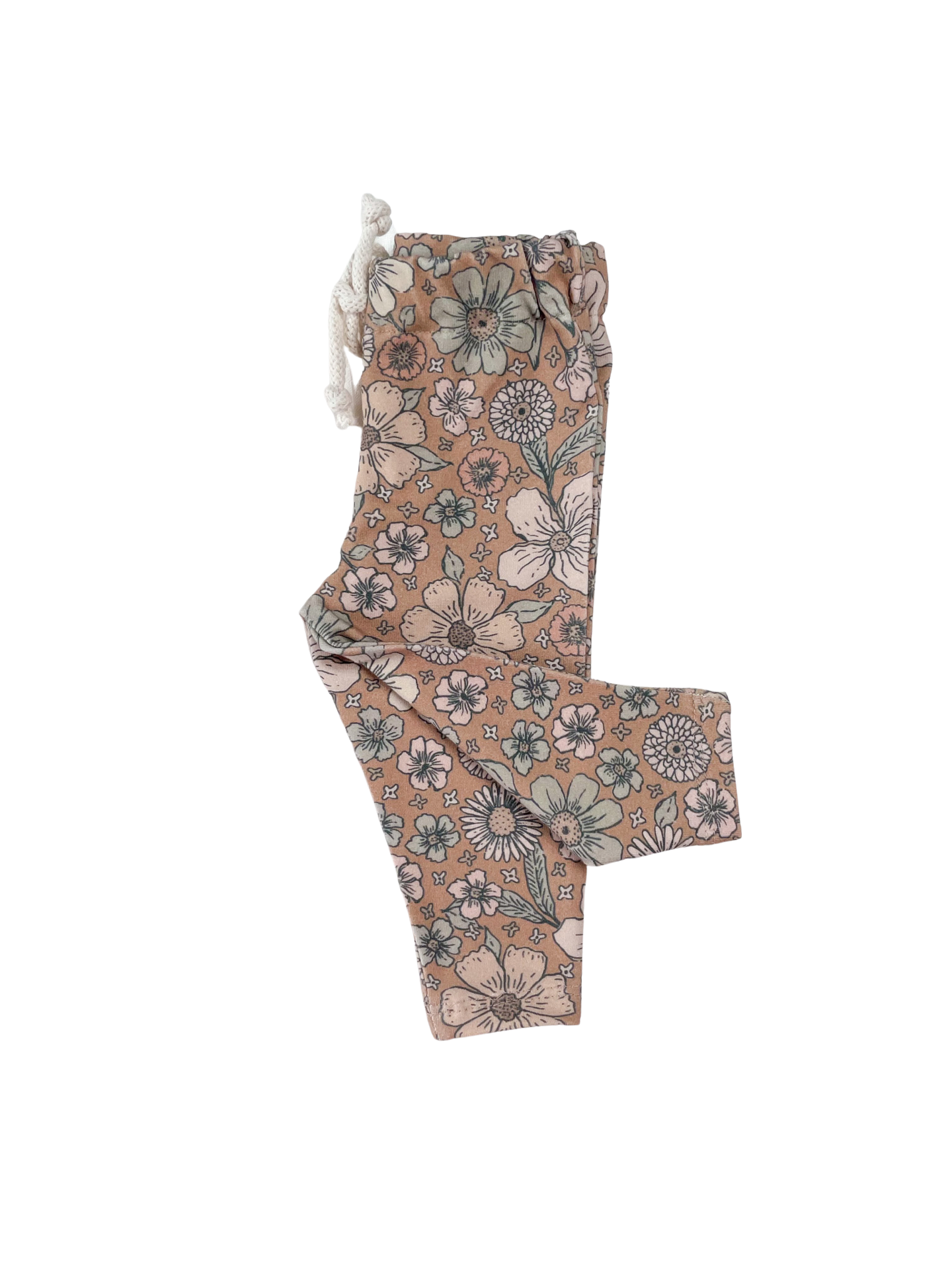 Caramel Bold Floral Baby Leggings