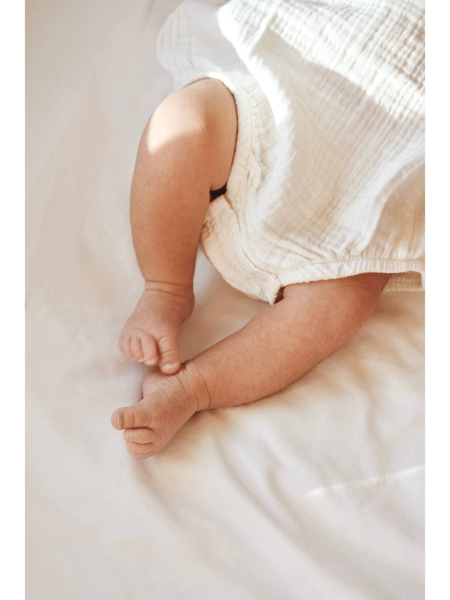 Avery Muslin Romper - Macadamia or White