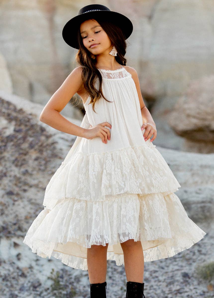 Joyfolie - Kid's Catrina Dress in Cloud