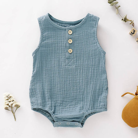 Annie & Charles Organic Cotton Blue Bodysuit