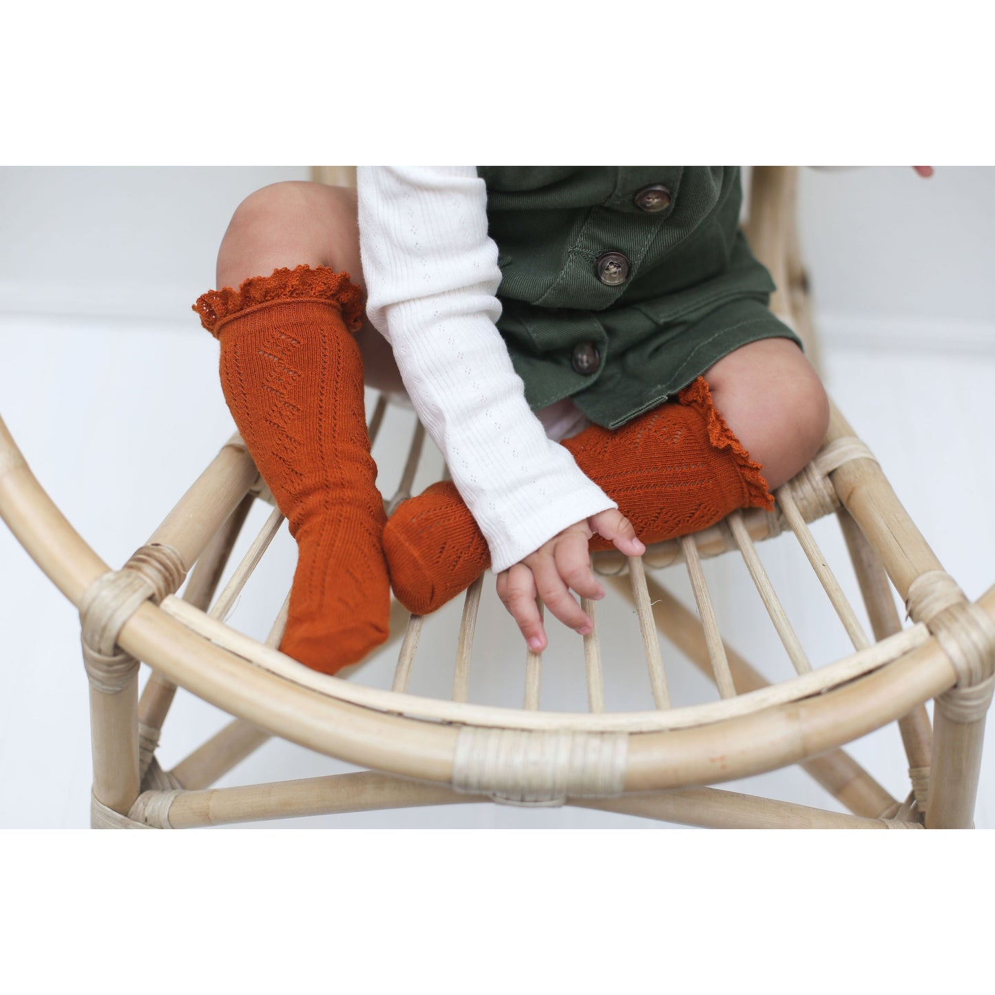 Little Stocking Co. Fall Fancy Lace Top Knee High Socks - Assorted Colors