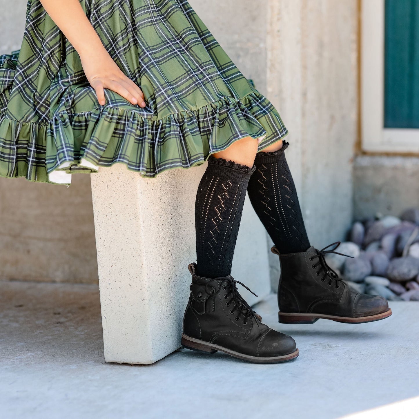 Little Stocking Co. Fall Fancy Lace Top Knee High Socks - Assorted Colors
