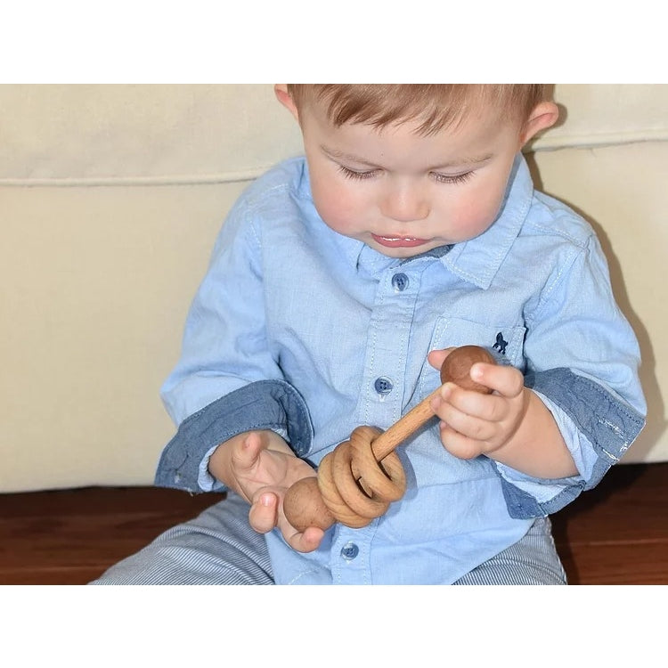 3 Ring Wooden Rattle