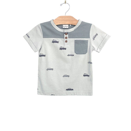 City Mouse Studio - Colorblock Henley- Cars