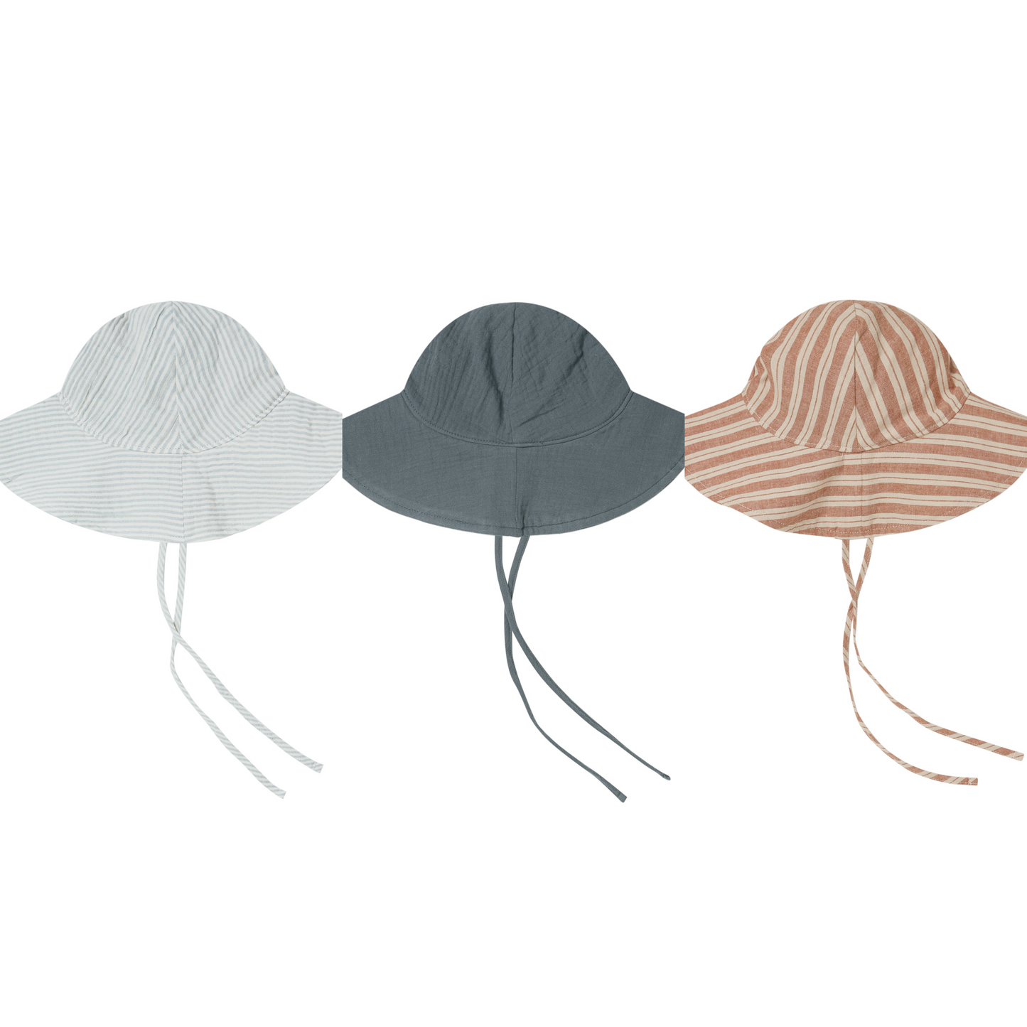 Rylee + Cru Floppy Sun Hat - Sea, Blue Micro Stripe or Stone Stripe