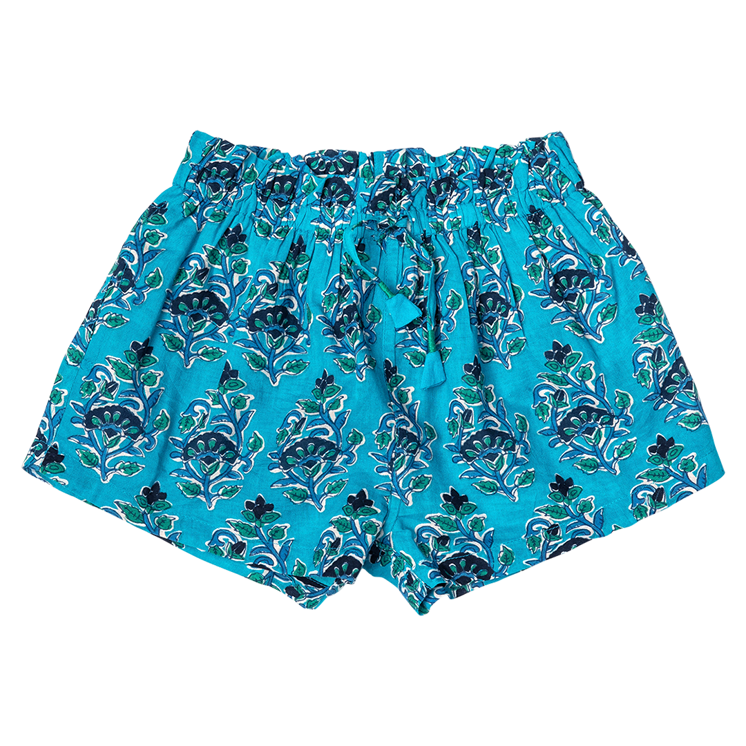 Pink Chicken Azure Posey Block Print Girls Theodore Short