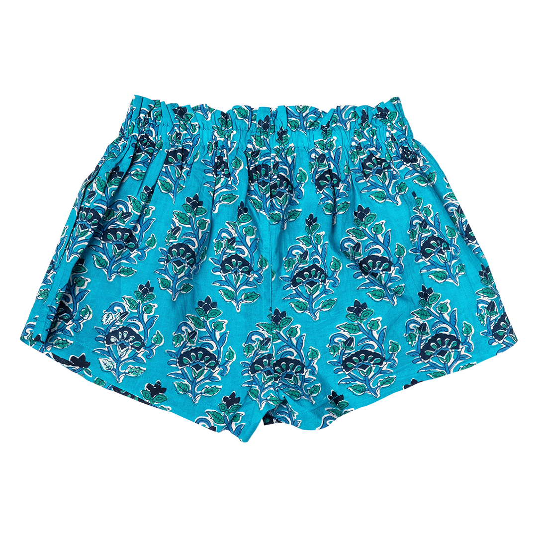 Pink Chicken Azure Posey Block Print Girls Theodore Short