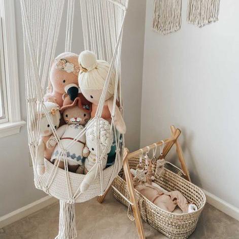 Finn & Emma Macrame Toy Hanging Basket