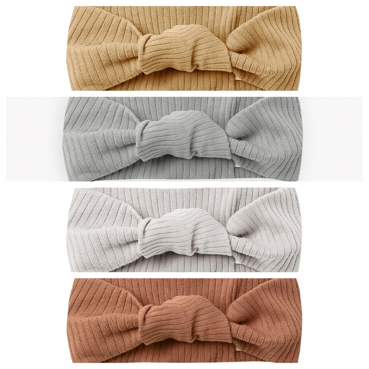 SALE - Quincy Mae Ribbed Baby Knotted Headband Turban - Multiple Colors Available