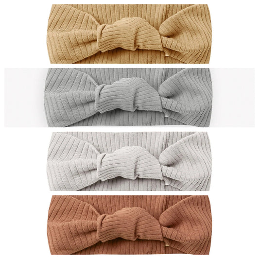 SALE - Quincy Mae Ribbed Baby Knotted Headband Turban - Multiple Colors Available