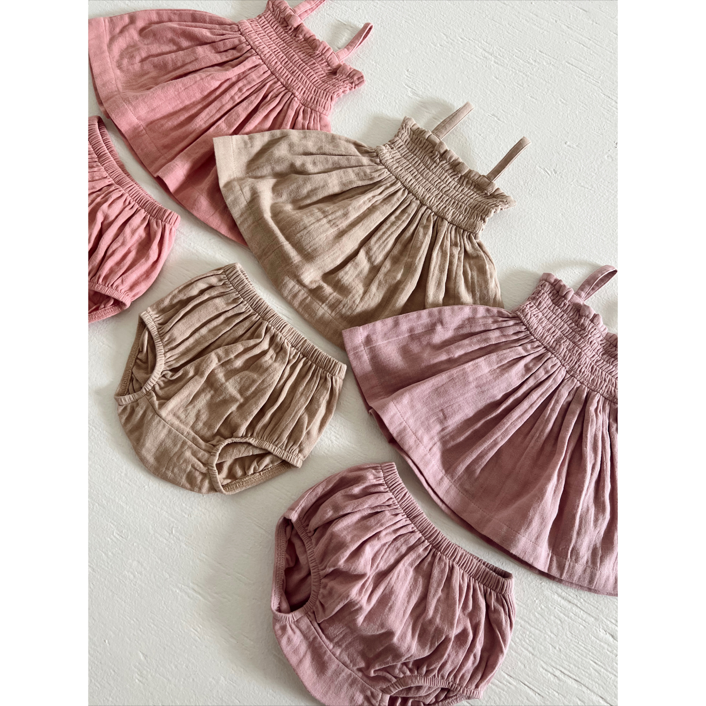 SIIX Collection - Lavender or Rosy Smocked Set