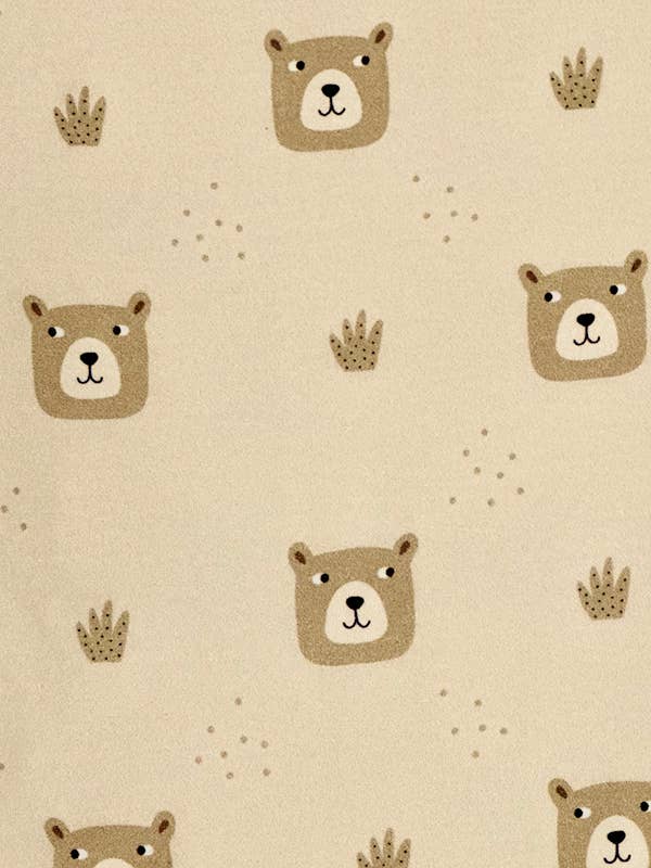 Bear Print Organic Jersey Baby Blanket