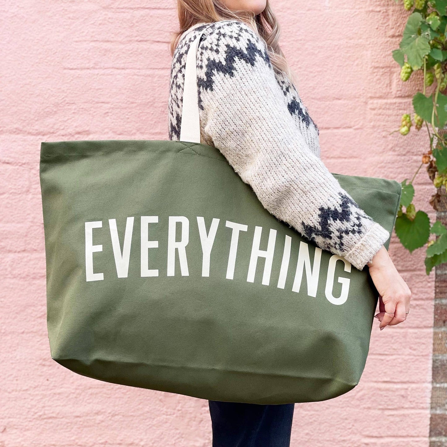 Alphabet Bags - Everything - Olive Green REALLY Big Bag