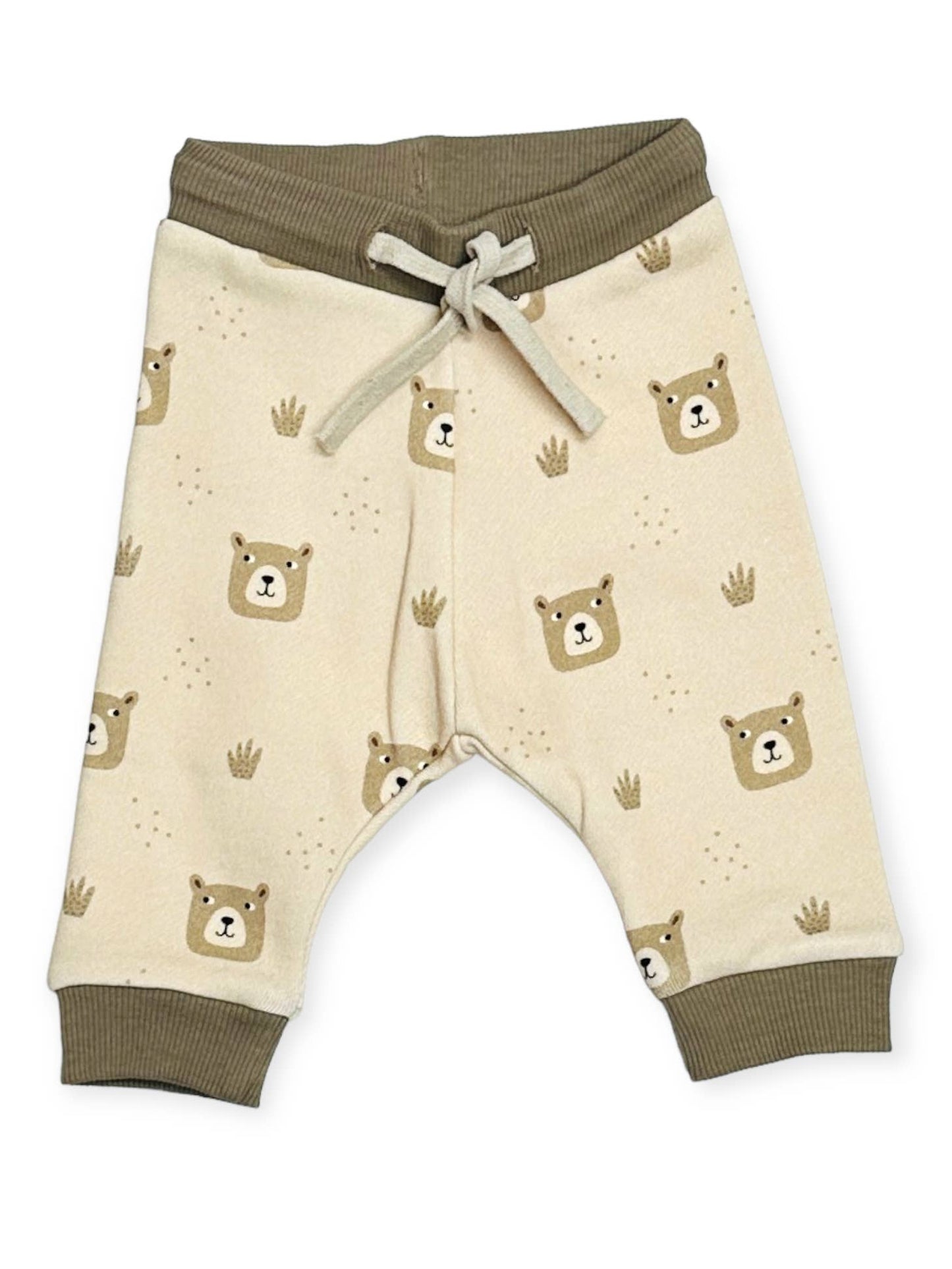 Bear Print Fleece Baby Sweatshirt & Jogger Set