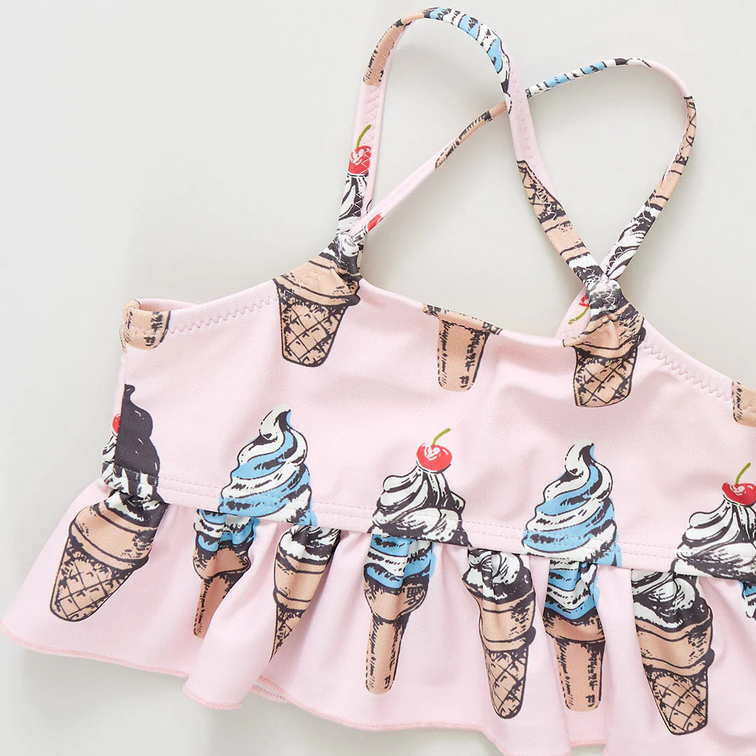 Pink Chicken Girls Joy Tankini - Pink Soft Serve Ice Cream