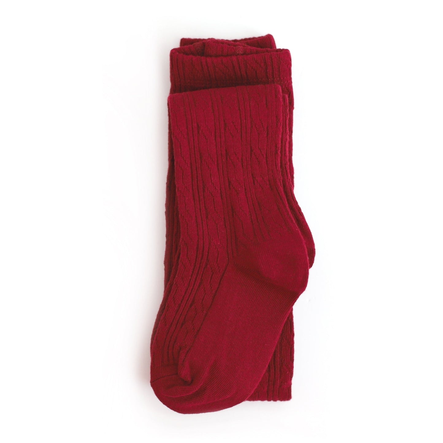 Little Stocking Co. Cable Knit Tights - Black, Crimson, Oat, or Vanilla